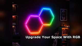 Модульная сотовая потолочная система с шестиугольной светодиодной подсветкой RGB, предлагающая гибкие варианты установки для гаража, спортзала, мастерской и офиса