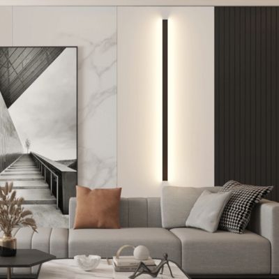 Sandblasting LED Lighting Aluminum Profile IP44 6063 T5 Up And Down Corridor Wall
