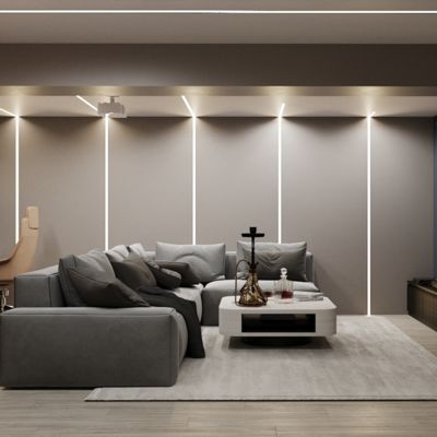 Anodized Wall Recessed LED Plasterboard Profile for gypsum wall drywall