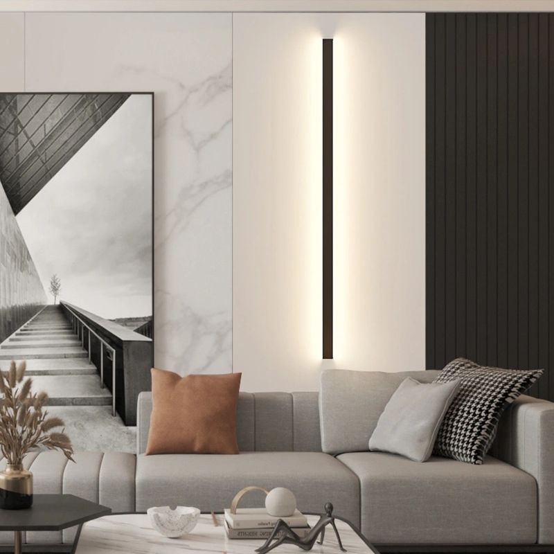 Sandblasting LED Lighting Aluminum Profile IP44 6063 T5 Up And Down Corridor Wall