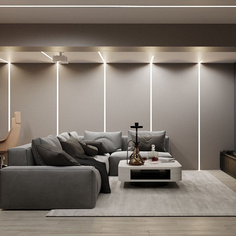 Anodized Wall Recessed LED Plasterboard Profile for gypsum wall drywall