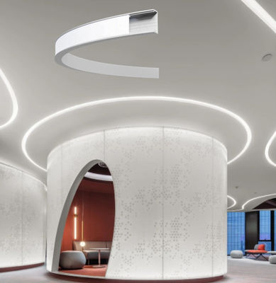 Поверхность профиля прокладки СИД алюминиевая установила образцы супер тонкого штранг-прессования Alu гибкой разметочной линейки канала u Bendable свободные