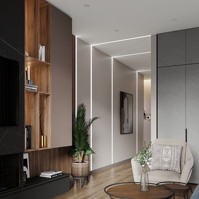 Хорошая цена K5 Профиль из алюминия с анодированным углублением с диффузором PMMA для установки встроенных светодиодных лент онлайн