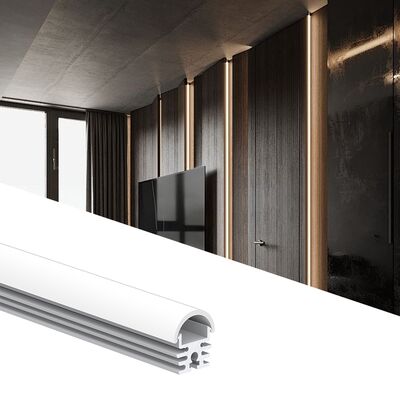 6063 T5 Алюминиевая сплав светодиодный профиль с покрытием PMMA и окислением песком для светодиодного светодиодного освещения