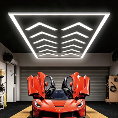 Honeycomb LED Шестиугольный свет Модульные потолочные панели 624W Подключаемая система освещения для гаражной гимнастической мастерской и офиса