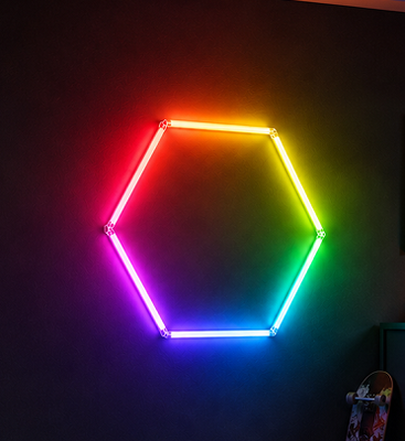 RGB LED Hexagon Light Модульная система потолочного освещения для гаража, спортзала, мастерской, офиса