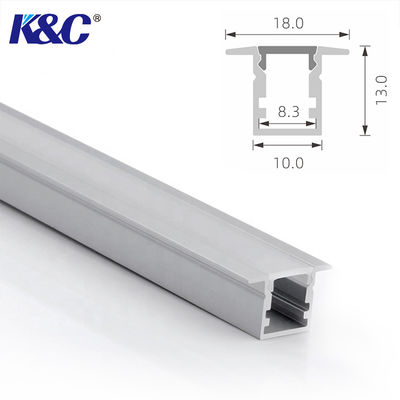 Плоско 18*10mm утопленный алюминиевый профиль СИД установил Indstallation